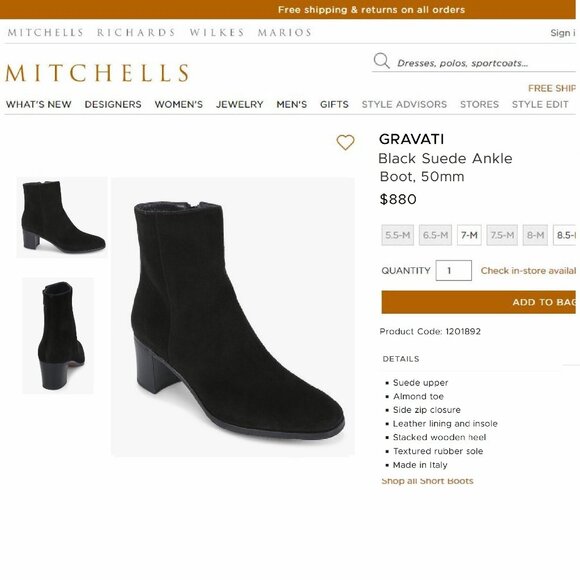 * NEW * $880 GRAVATI Neiman Marcus Women's 11 M Short Boot 4981 * add $15 Trees - Picture 3 of 15